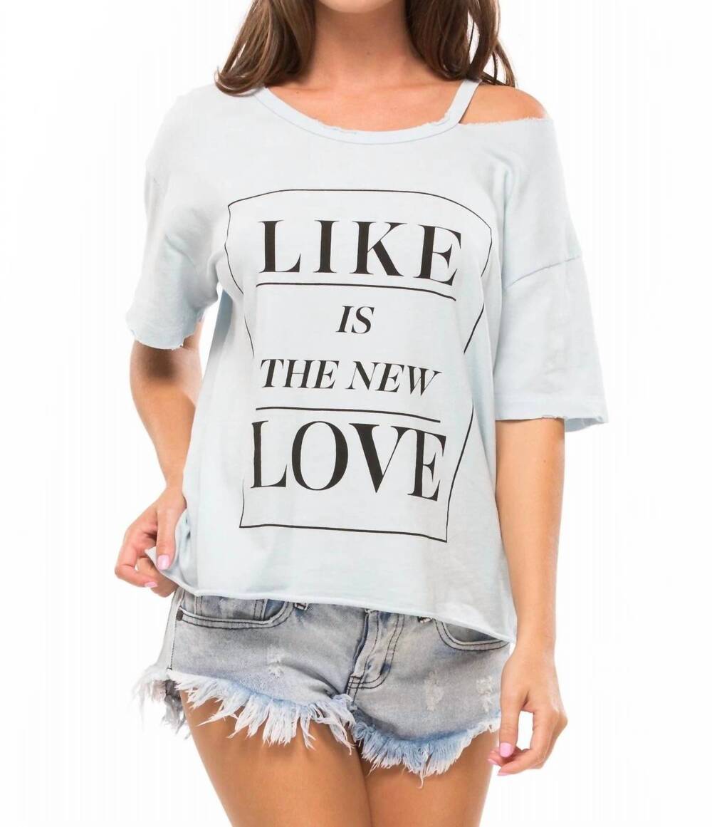 NEW WILDFOX like is the new love tee in cool blue